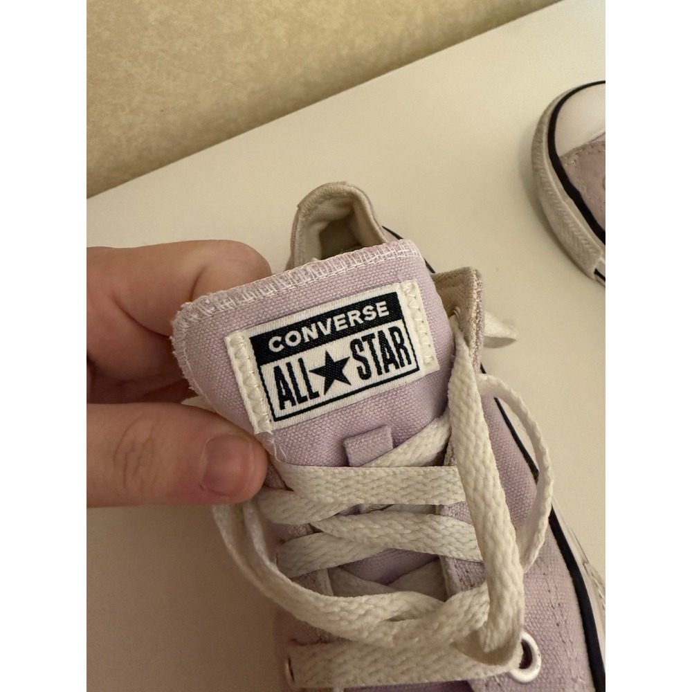 Converse Chuck Taylor All Star Low Top Youth Size 13 Lilac Canvas Sneakers - Picture 10 of 12